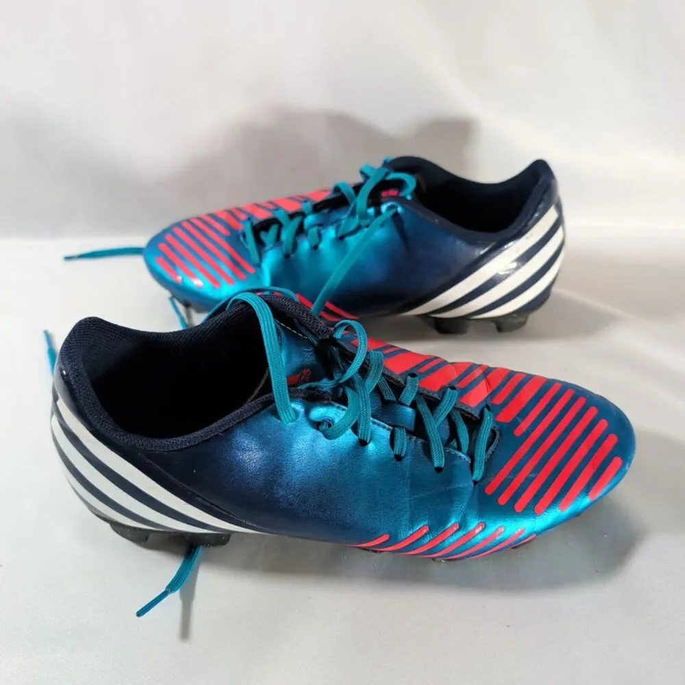 Adidas Predator LZ TRX FG Soccer Cleats Blue Red Men's 8.5 A85742